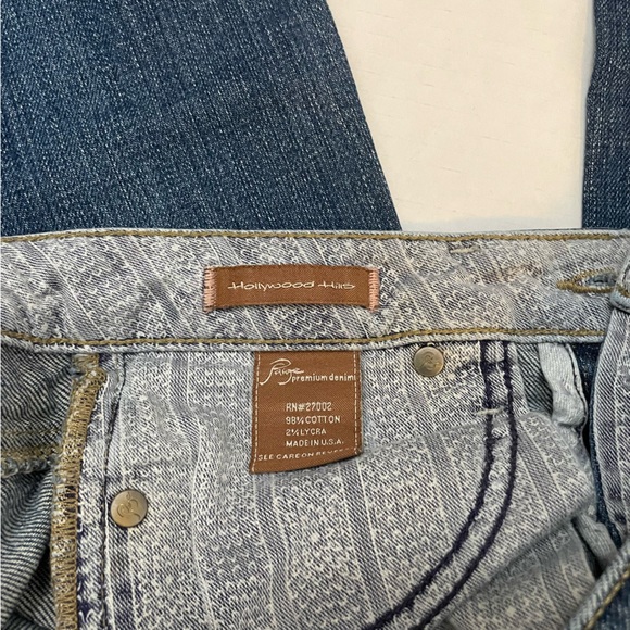 Paige Premium Denim Blue Jeans Hollywood Hills Classic Mid Low Rise Boot Cut - Picture 4 of 15